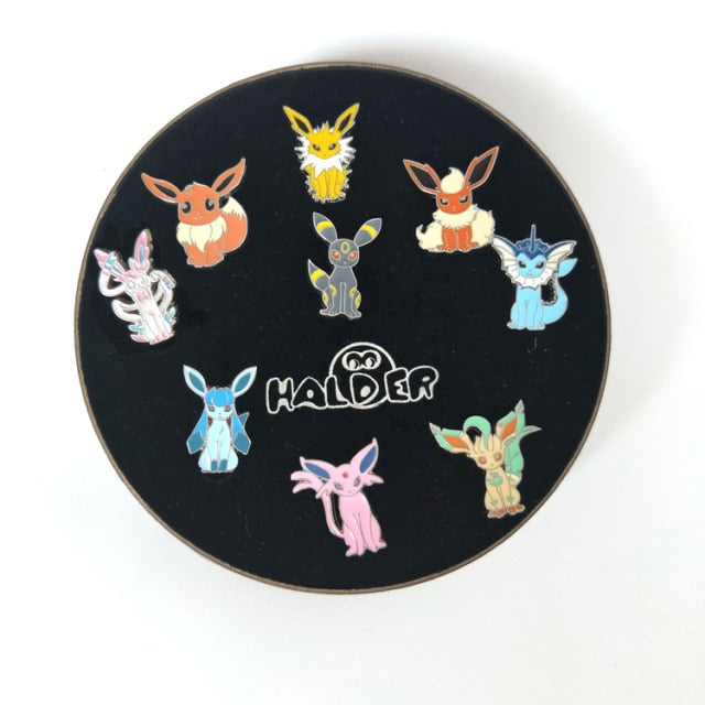 Pokemon Eevee Collection Badge Pins 9 Styles - Ghibli Store