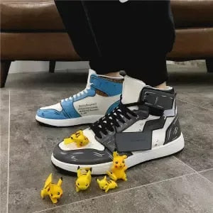 TAKARA TOMY Pokemon Fashion High-top Mandarin Duck Shoes Simple Cartoon Sneakers