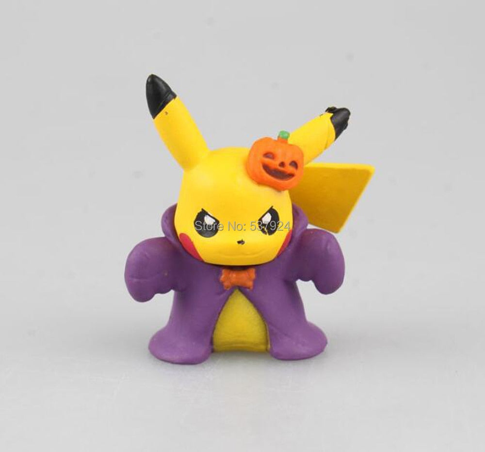 New 5Pcs Halloween Pikachu Mini 3-4CM PVC Action Figure Toy