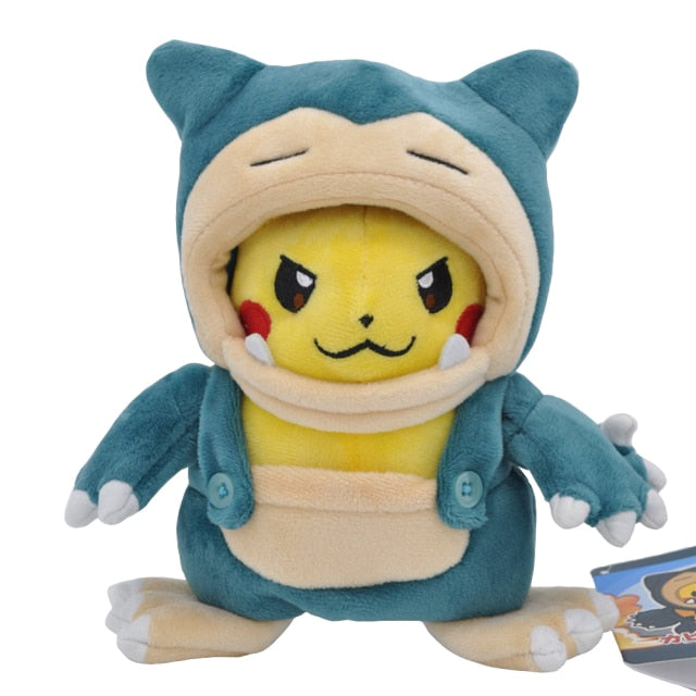 Pikachu snorlax plush