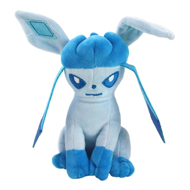 Glaceon plush sitting.