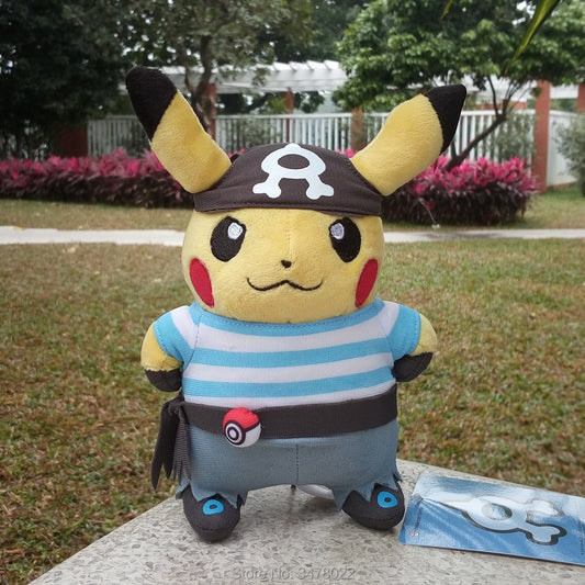 Pikachu in team aqua costume poké plush.