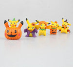 New 5Pcs Halloween Pikachu Mini 3-4CM PVC Action Figure Toy