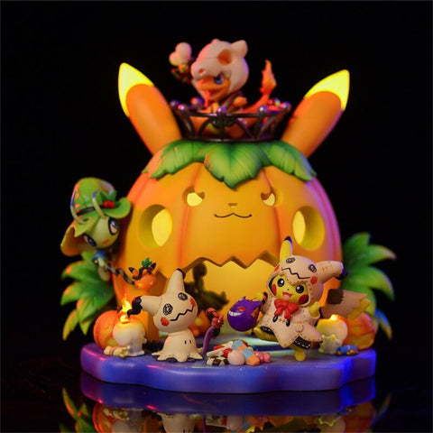 Halloween Pumpkin Light Pokemon figure Decorations, For Home Diy Party