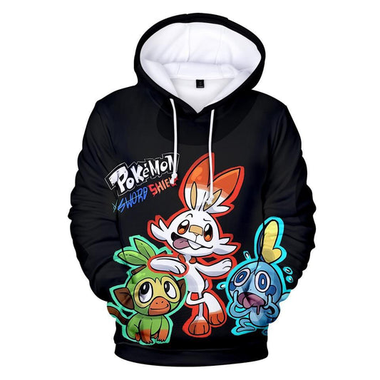 Pokemon hoodie <br> Galar Starters.