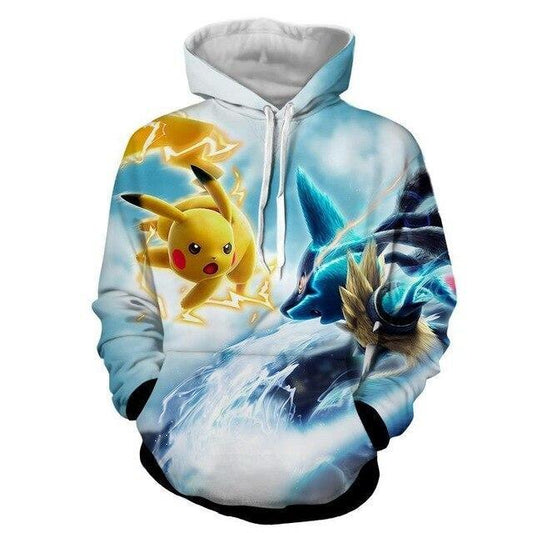 Pokemon hoodie <br> Pikachu VS Lucario.