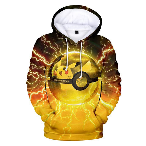 Pokemon hoodie <br> Pikachu Pokeball.