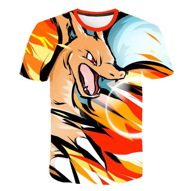 Pokemon charizard shirt.